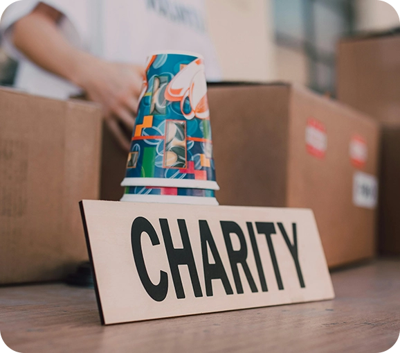 donations for non profits. Charity name plate